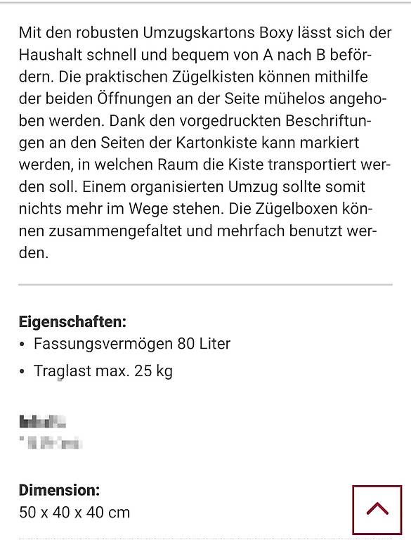 Cartons: 2x 5 Neue Umzugskisten – Neuf avec emballage d'origine à Rorschach par tt1703 1