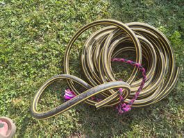 Gartenschlauch Schwarz Gelb ca. 16m guter Zustand