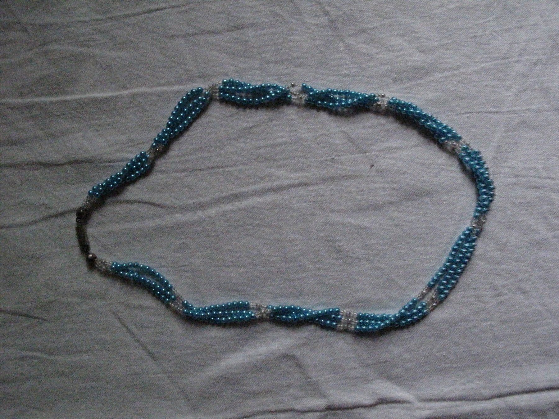 Catenine: Vintage Halskette, blau, silbrig – Usato da glarus venduto da Engel_888 3