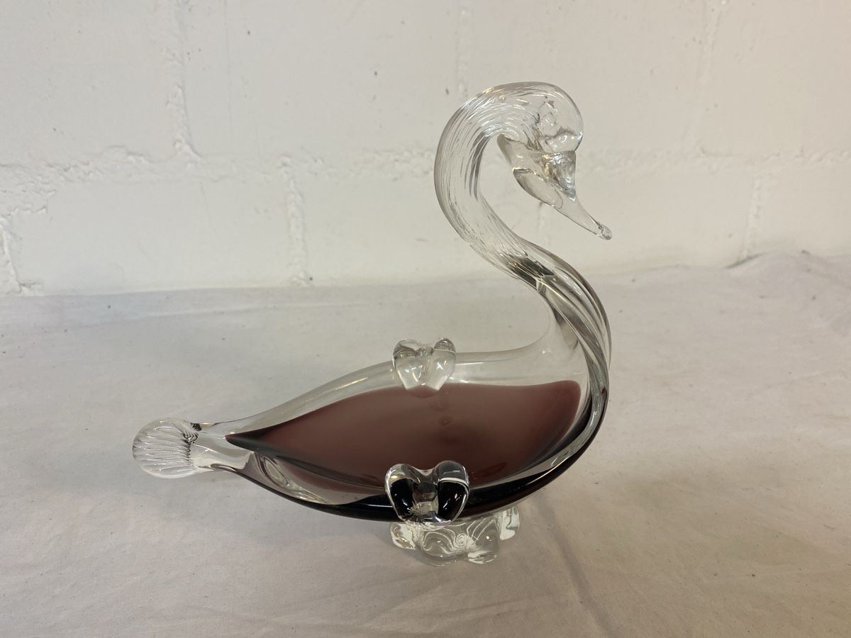 Murano Portacenere: Murano Schwan Aschenbecher – Usato da sursee venduto da trilli-tralli 2