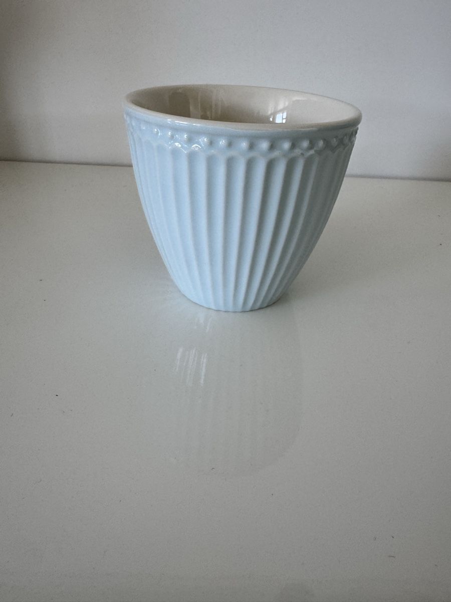 Greengate Tazze: Greengate 17 Tassen hellblau geriffelt neu 6er Set – Nuovo (secondo la descrizione) da Zuchwil venduto da Bluejay79