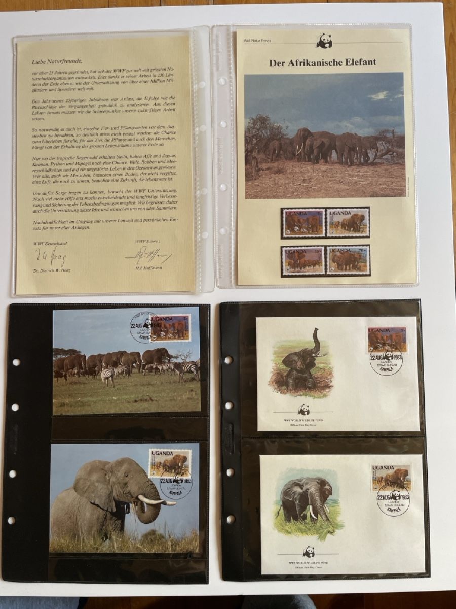 Tutti i francobolli: WWF Uganda Elefanten Briefmarken Sammlung – Nuovo (secondo la descrizione) da Domat-Ems venduto da Amanda78