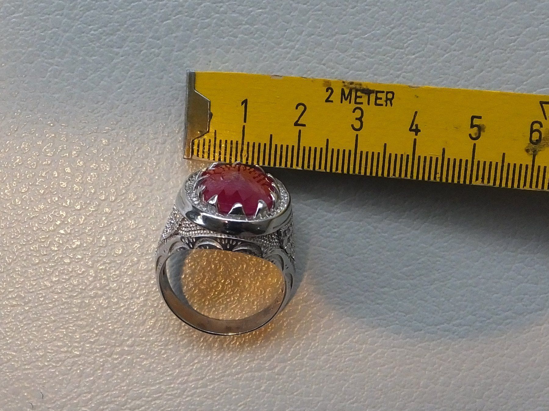 Anelli: Herrenring mit Echtem RUBIN Stein – Nuovo e nell'imballaggio originale da Unterentfelden venduto da l654321a 5