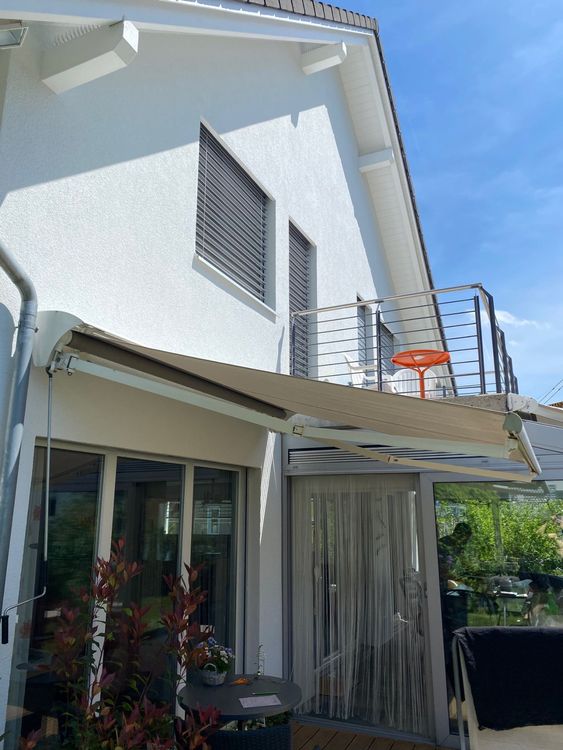 Grosse Sonnenstore Markise mit Kurbel B=2,5m x L=2,6m beige Kaufen