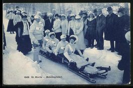 AK St. Moritz, Bobsleigh-Start, 1911