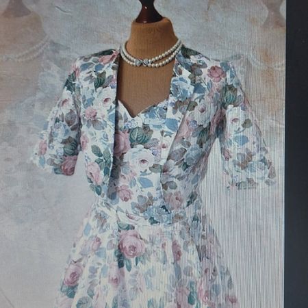 Festliches Midi-Sommerkleid mit Bolero Gr. M