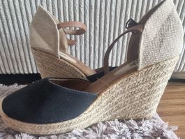 Stylische Espadrilles in Schwarz Gr. 39