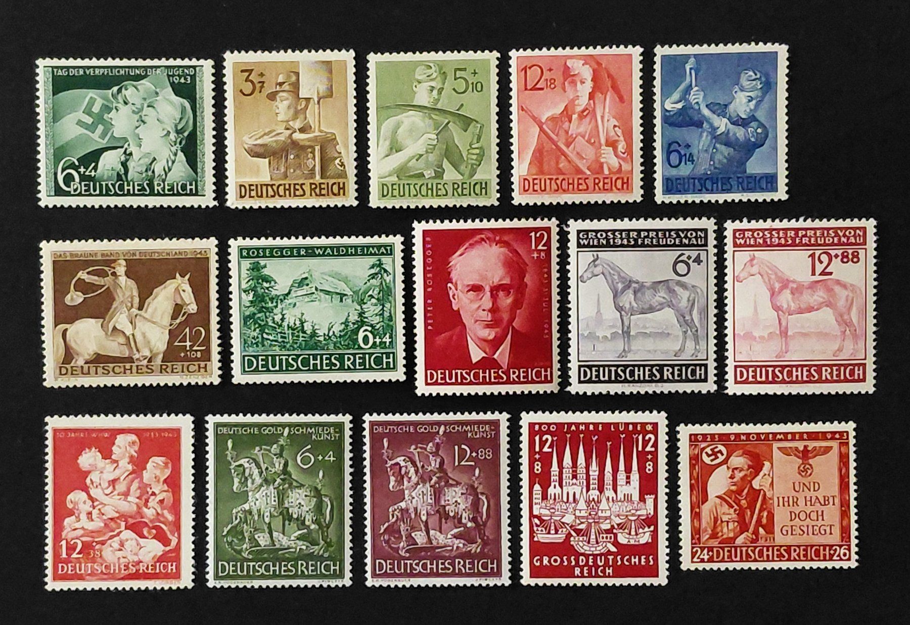 Alle Briefmarken: Deutsches Reich Lot 1943** – Neu (gemäss Beschreibung) aus Luzern von qualifair