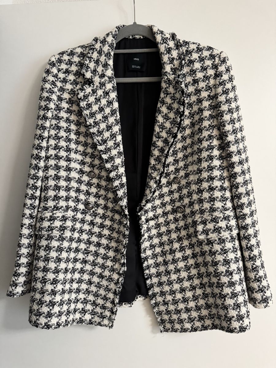 Mango Giacche: Tweed Blazer in Schwarz/Weiss von Mango – Nuovo (secondo la descrizione) da Sulgen venduto da a_fonsi