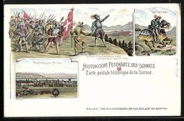 Litho Murten, Gesamtansicht, Karl der K