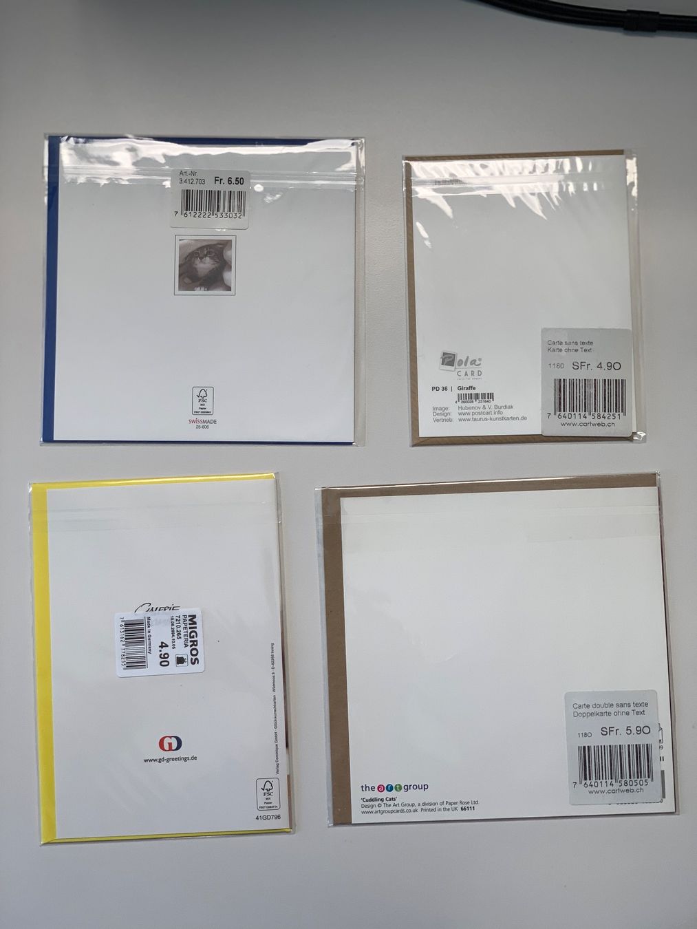 Cartoline: 4er-Set Grusskarten, neu – Nuovo e nell'imballaggio originale da Windisch venduto da rhu_wd8q 1