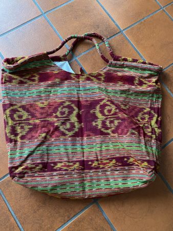 Stofftasche mit Ikatmuster, unbenutzt