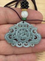 Chinese jade talisman figure dragon phœnix