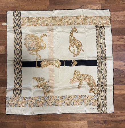 Vintage Seidenfoulard von Cartier Paris