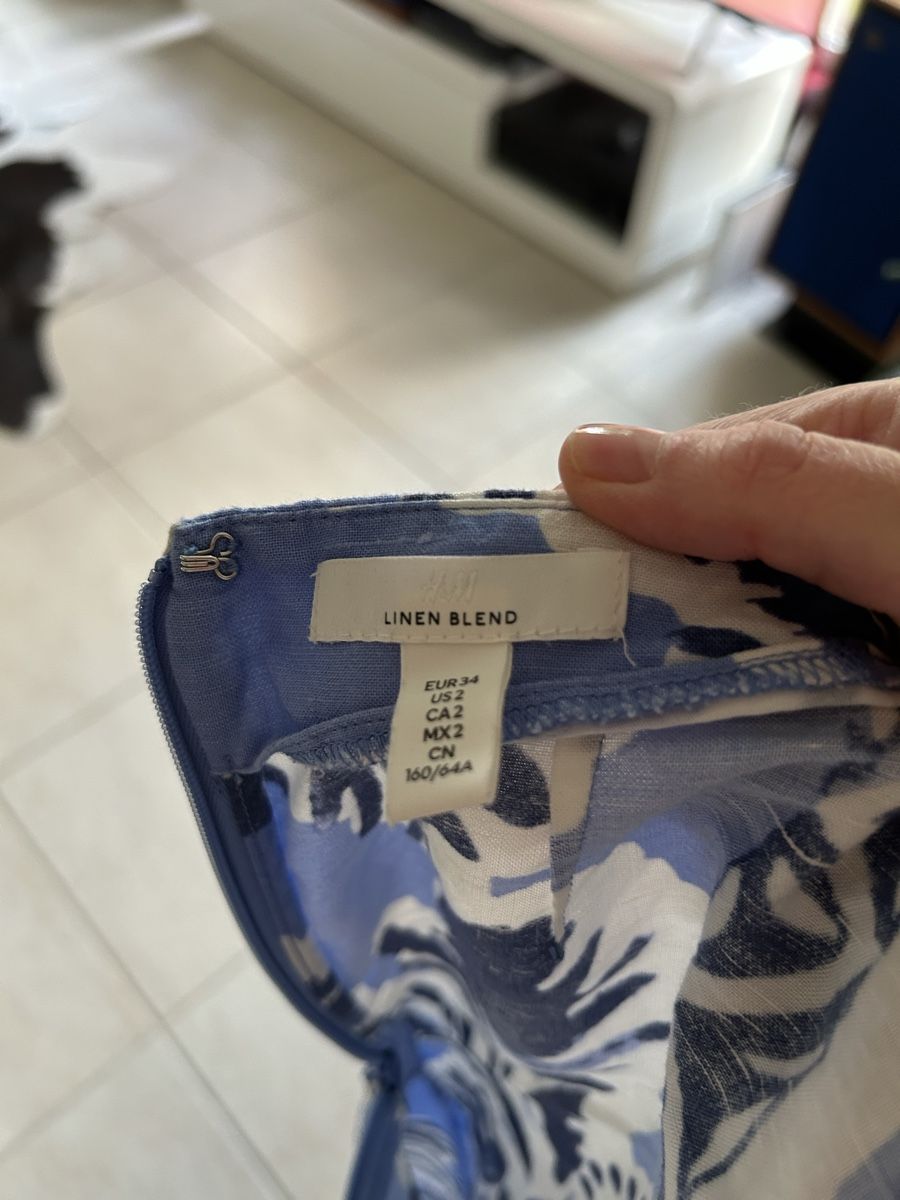 H&M Röcke: Summer Skirt Blue White Wrap Look Patterned Size S – Gebraucht aus Saland von ele_vc96 5