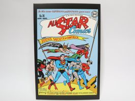 AK DC All Star Comic Cover, Batman Superman, Postkarte