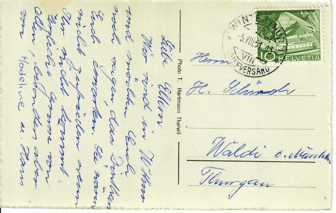 Cartoline postali: Furka mit Postauto 1951 – Usato da Hochdorf venduto da Ziegel-16 1