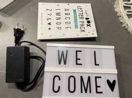 Lightbox mit Buchstaben