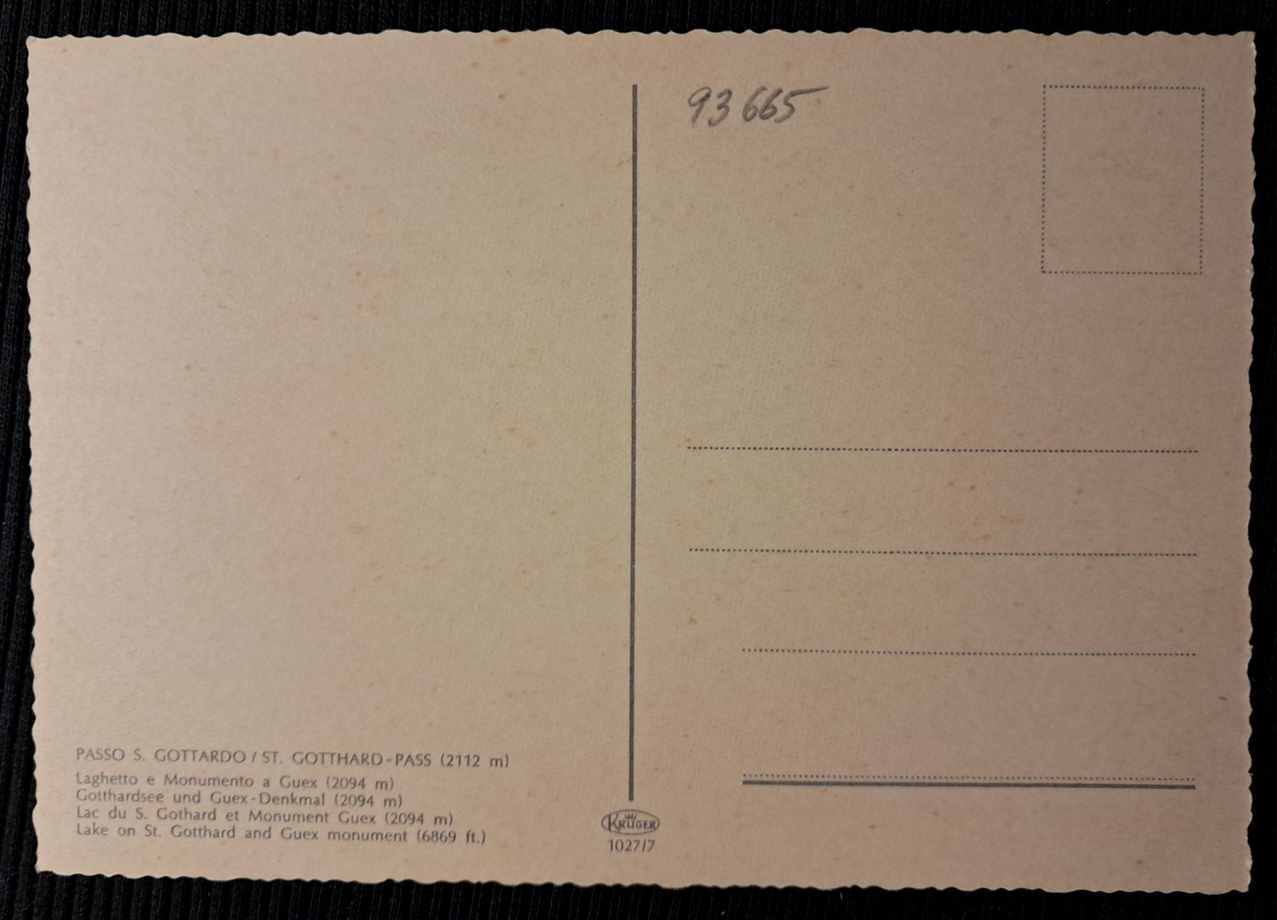 Cartoline postali: GOTTHARD - OLDTIMER – Usato da Ponto Valentino venduto da giorgia06 1