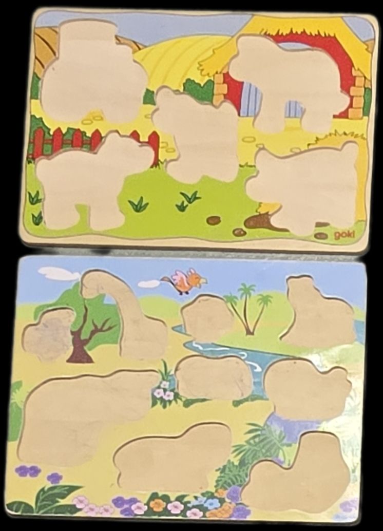 Puzzles: Holzpuzzle Bauernhoftiere & Wildtiere, Goki – Gebraucht aus Teufenthal AG von thuzsu 1