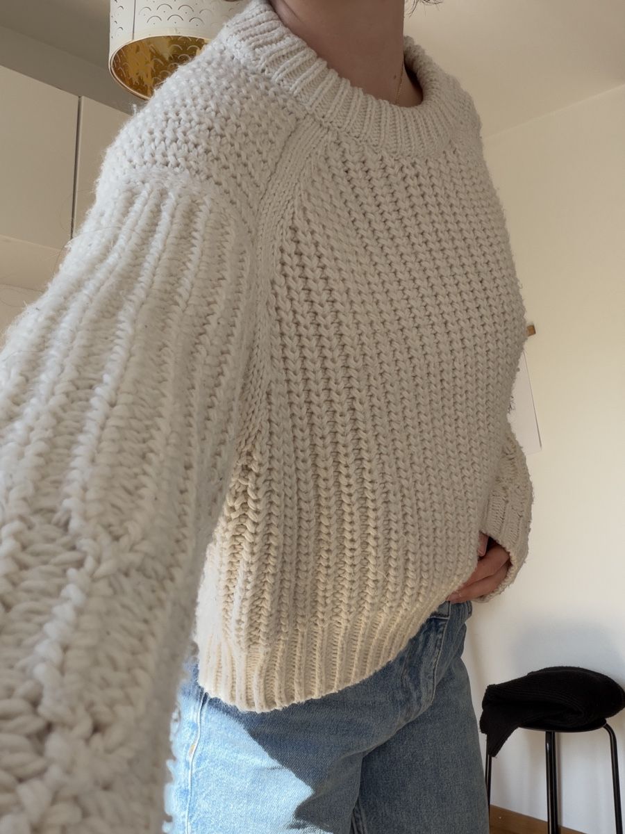 Pulls & Sweat-shirts: Damen Pullover Creme Strick Grösse S guter Zustand – D'occasion à Aesch par fiona.sophie 1