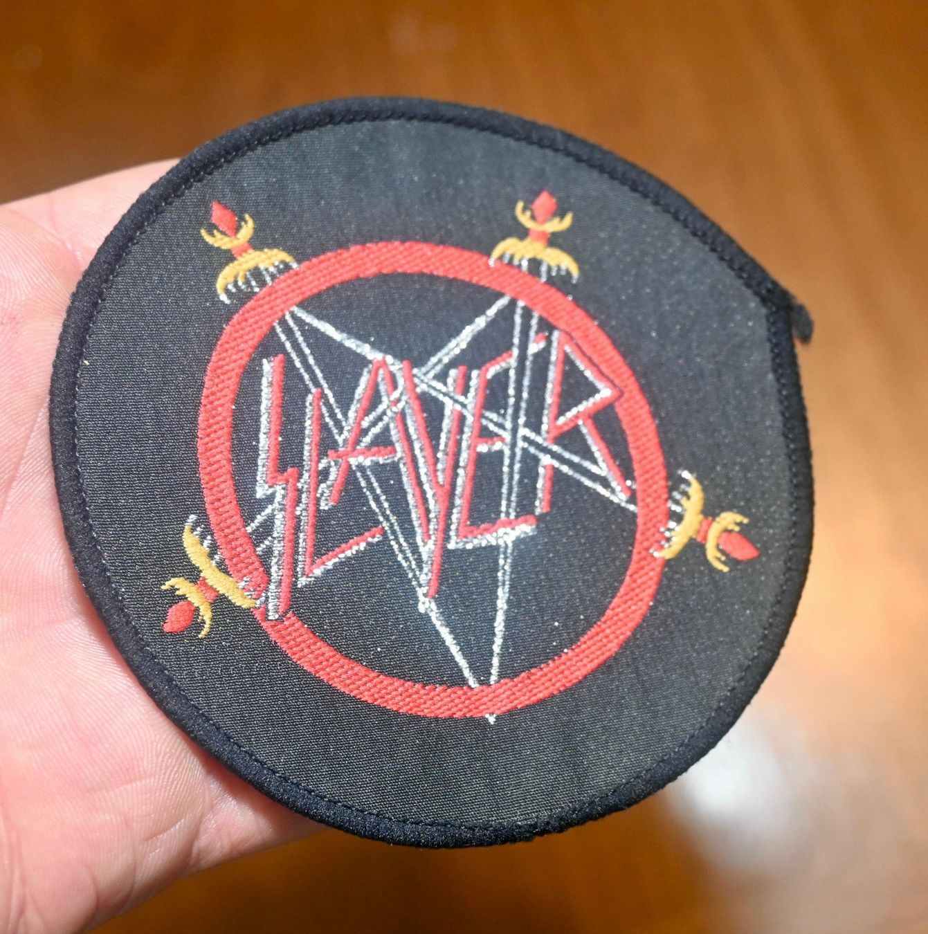 Placchette & Badge: VINTAGE Slayer - Pentagramm Logo  PATCH – Usato da Pfaffhausen venduto da mono_rec 1