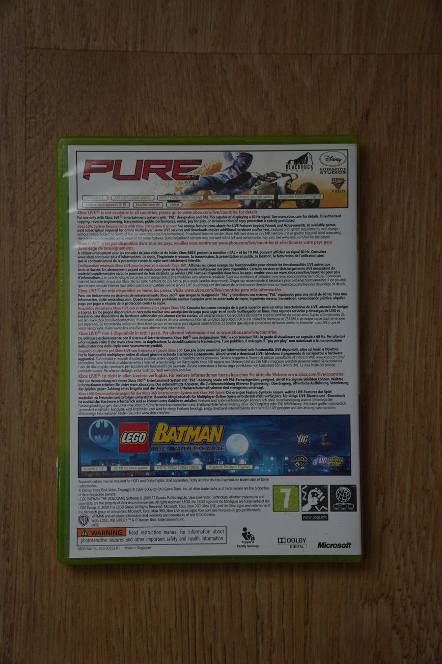 Giochi: Xbox 360 game Pure & Lego Batman – Usato da Niederuzwil venduto da S.J.21 1