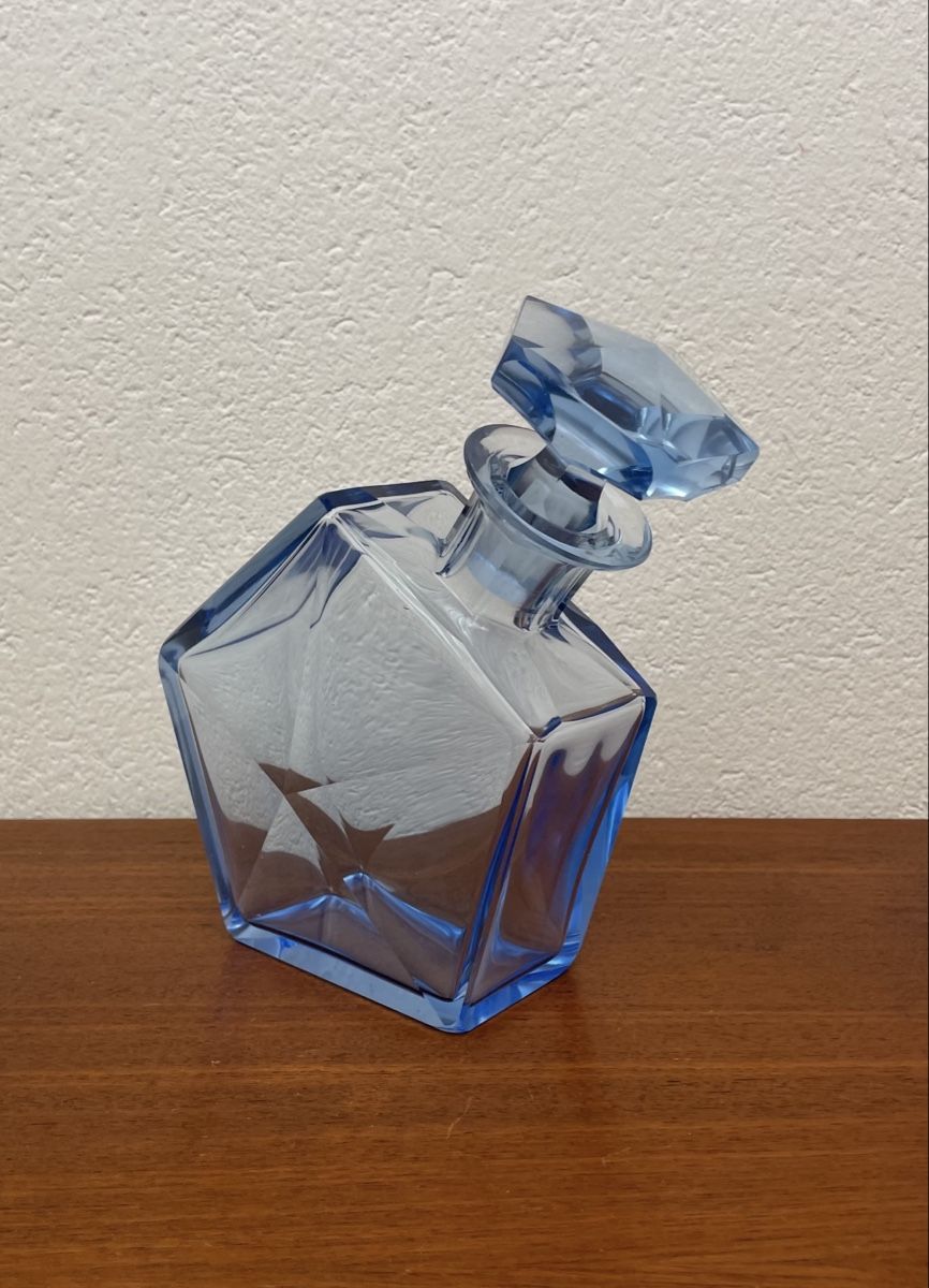 Caraffe: Vintage Glaskaraffe facettiert edle Karaffe Whiskeyflasche – Usato da Zürich venduto da Vintagewiesel
