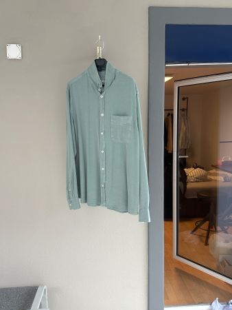 Herrenhemd Mango Gr. XL Regular Fit hellgrün