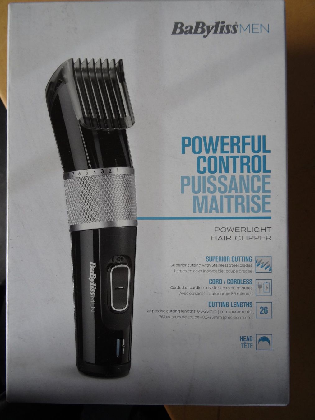 Taglio: Babyliss Men-Powerful Control Hairclipper – Nuovo e nell'imballaggio originale da Brügg BE venduto da TSP02