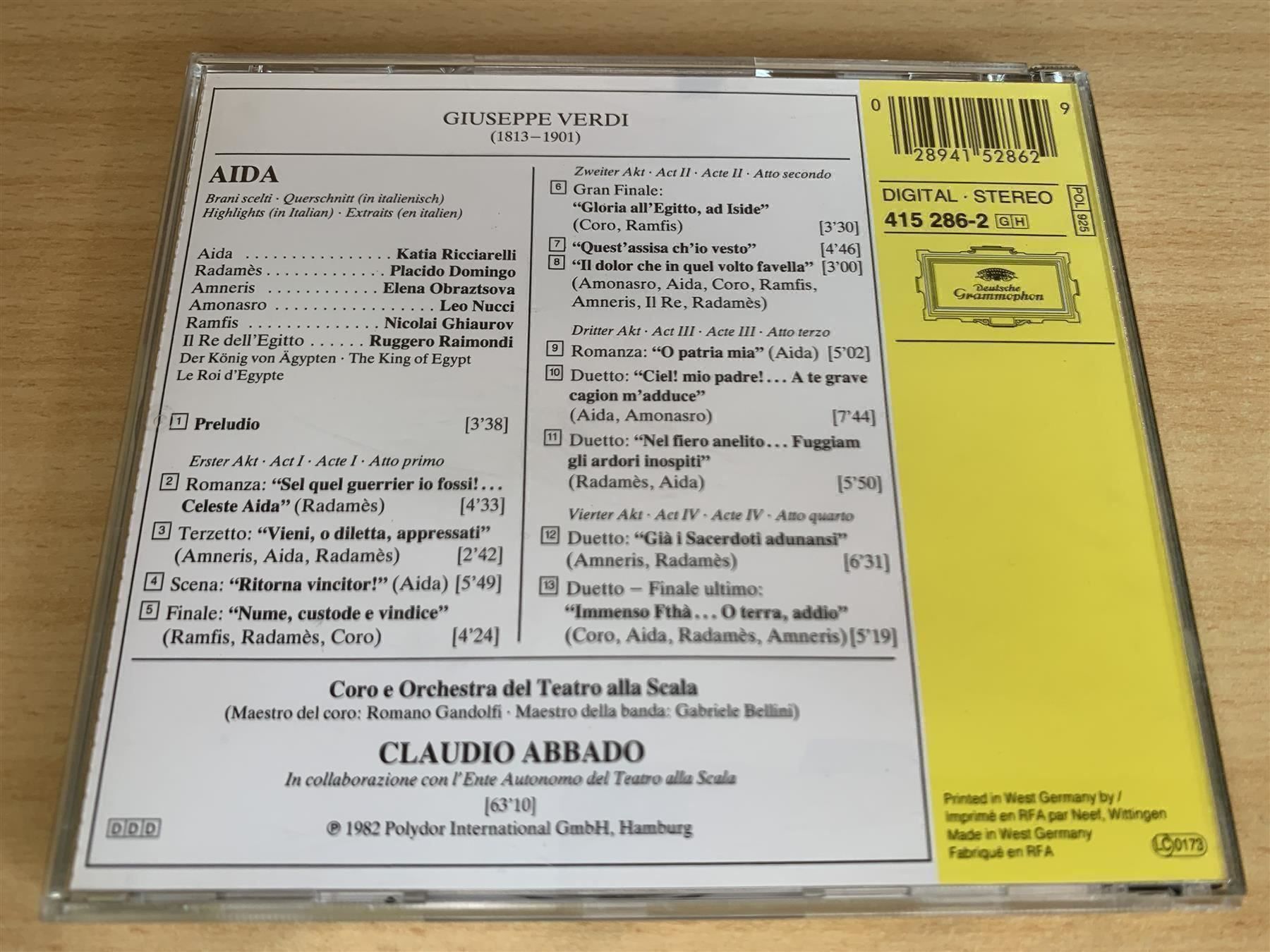 CDs: Verdi - Aida-Querschnitt – Gebraucht aus Rikon im Tösstal von Alpenmutz 1