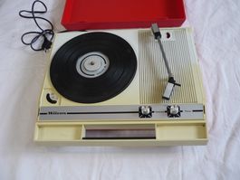 Tragbarer Plattenspieler 70er Vintage Wilson milano capri