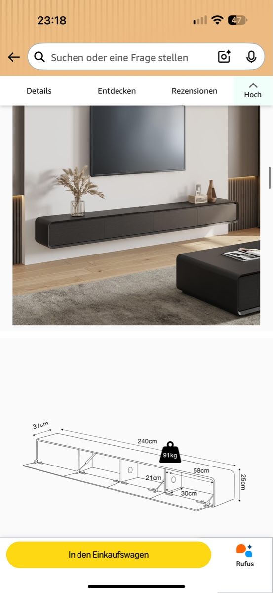 TV Möbel: Tv kommode, sideboard – Gebraucht aus Berg SG von dp248 5