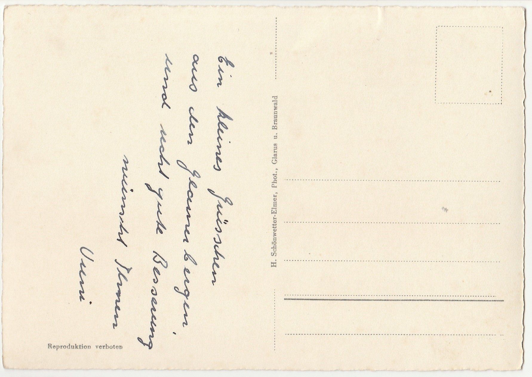 Cartes postales: Engi / GL – D'occasion à Fällanden par Blausegelfliege 1