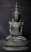 alter, grosser Ayutthaya Buddha aus Bronze