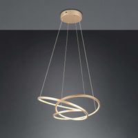 LED Pendelleuchte, Gold, 64 cm x 49 cm