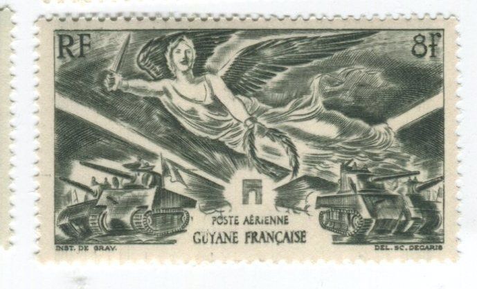 Alle Briefmarken: Briefmarke "Flugpost". Französisch-Guyana – Gebraucht aus Basel von Butsch5