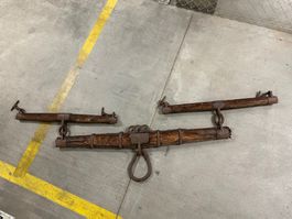 altes Pferde Zweispännerwaage- Massivholz Eiche
