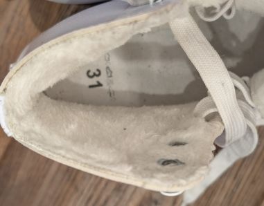Pattini da ghiaccio: Schlittschuhe weiss, Gr. 31 – Usato da Rudolfstetten venduto da KingLouis88 8