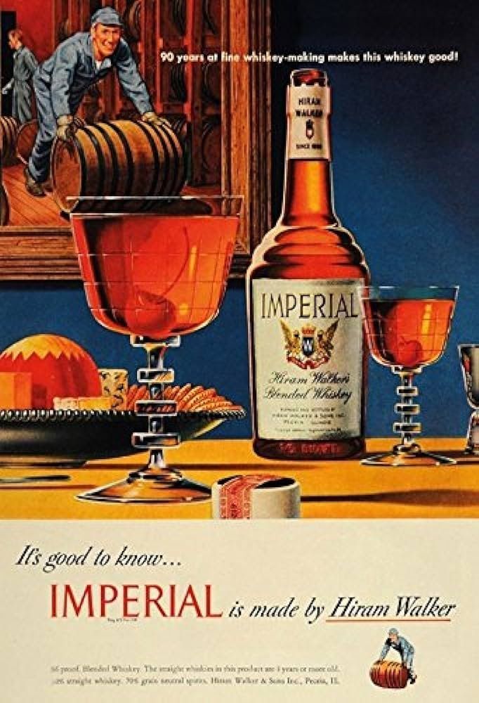 Schilder: Blechschild-IMPERIAL WHISKEY MADE BY HIRAM WALKER – Neu und originalverpackt aus Rupperswil von big-one-sale