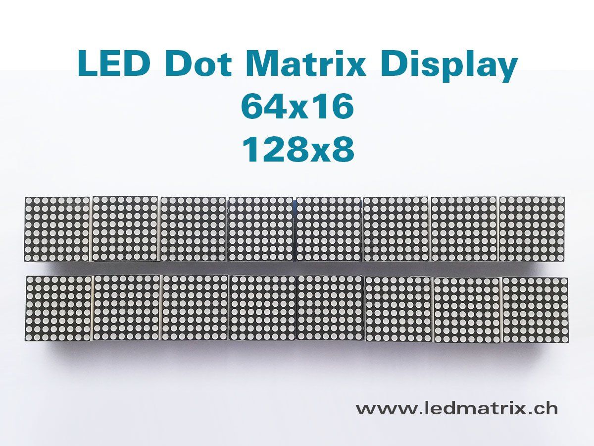 Arduino Elektronikbauteile: MAX7219 Dot Matrix Display Module 2x8 - ROT – Neu (gemäss Beschreibung) aus Zurich von led_matrix