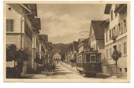 Berneck (SG) Rheintal - Neugasse - Tram nach Heerbrugg 1928