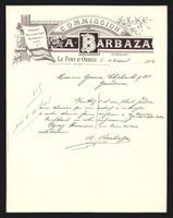 Rechnung Le Pont-d'Orbieu 1904, A. Barba