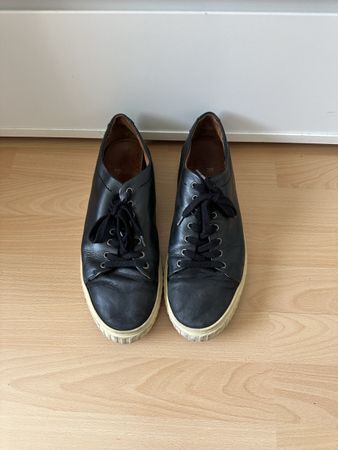 Navyboot Ledersneakers Schwarz Gr. 44