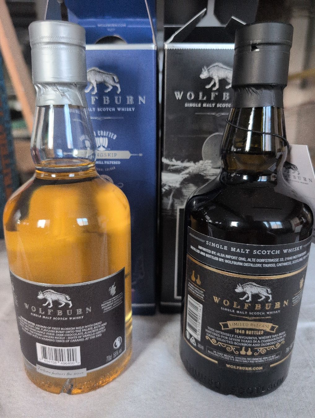 Wolfburn Spirituosen: Wolfburn Langskip + Cask Strength Single Malt Scotch Whisky – Neu und originalverpackt aus Waltenschwil von Andy.Z01 4