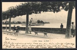 AK Vevey, Le Quai, 1903