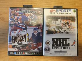 Sega Mega Drive Spiele Lot - NHLPA Hockey 93 & NHL '94 (CIB 
