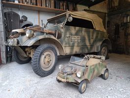 Tretauto Wehrmacht VW Typ 82 Kübelwagen 2.WK Kinderauto