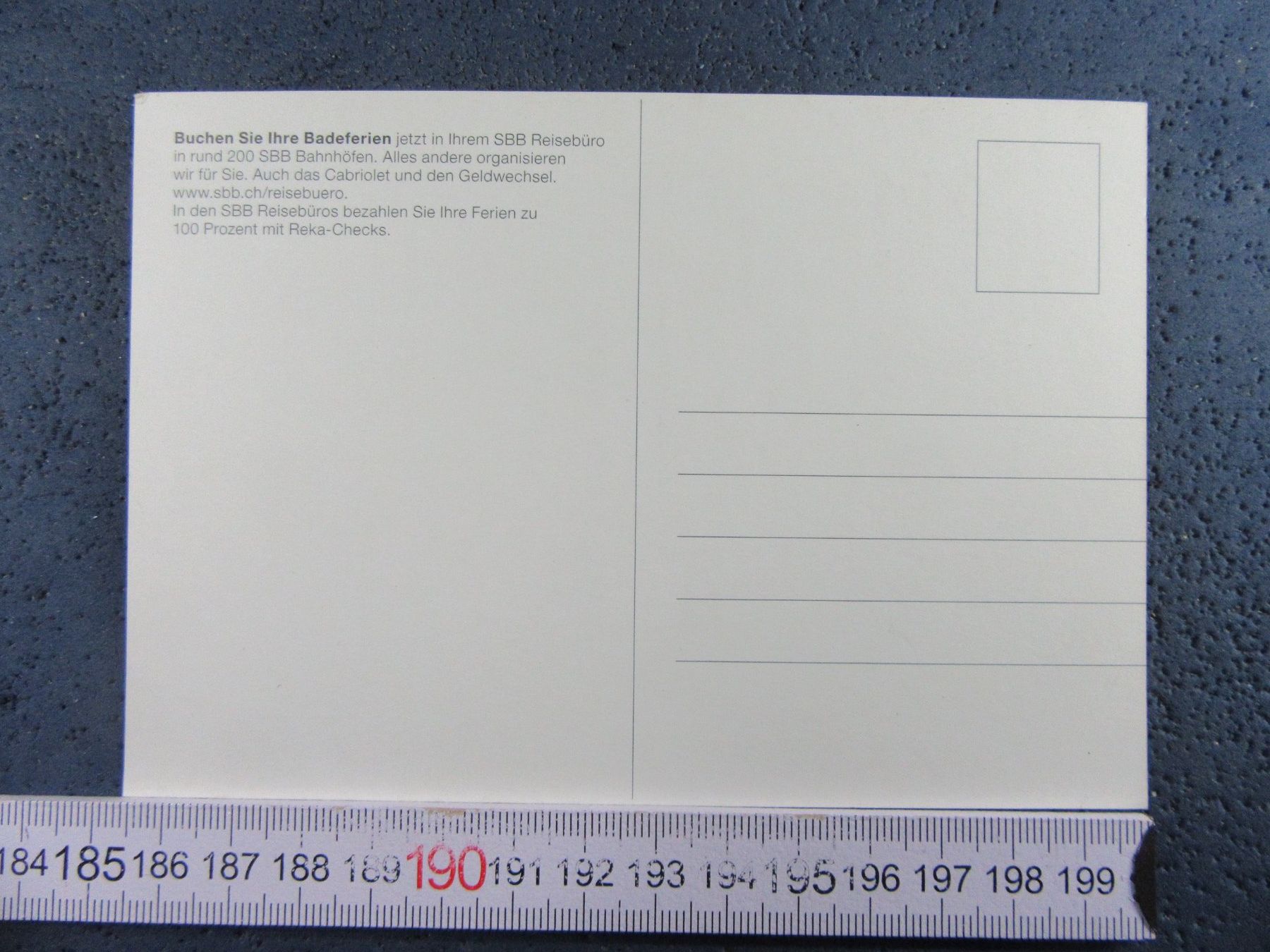 Cartoline postali: BAHN SCHWEIZ SBB WERBE -AK " BADEFERIEN" SBB-REISEBÜRO – Usato da Ettingen venduto da Hausi4711 1