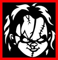Auto Sticker Aufkleber Chucky Weiss Puppe Horror Autosticker